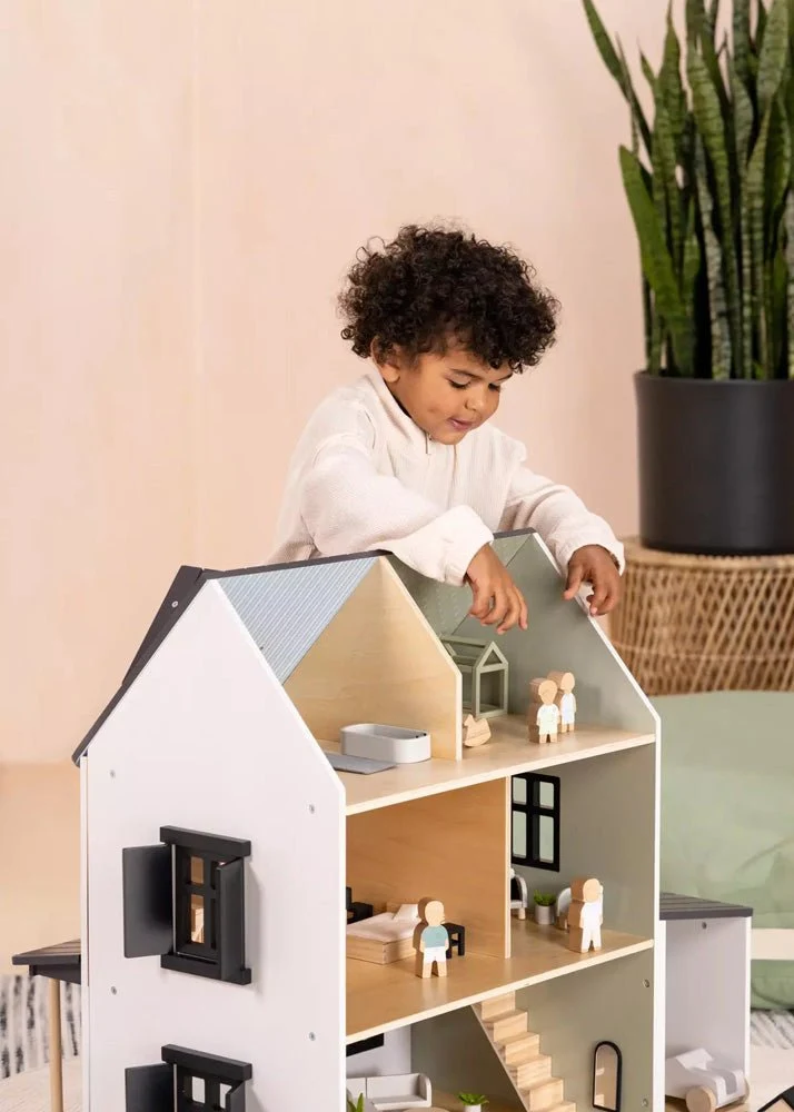 Coco Village Wooden Doll House Kids Room Furniture (7PCS) Soap - Image 8