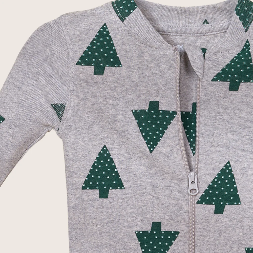 rise little earthling Holiday Sleeper BUHSL00 - Grey Xmas Tree / 12-18m - Image 21