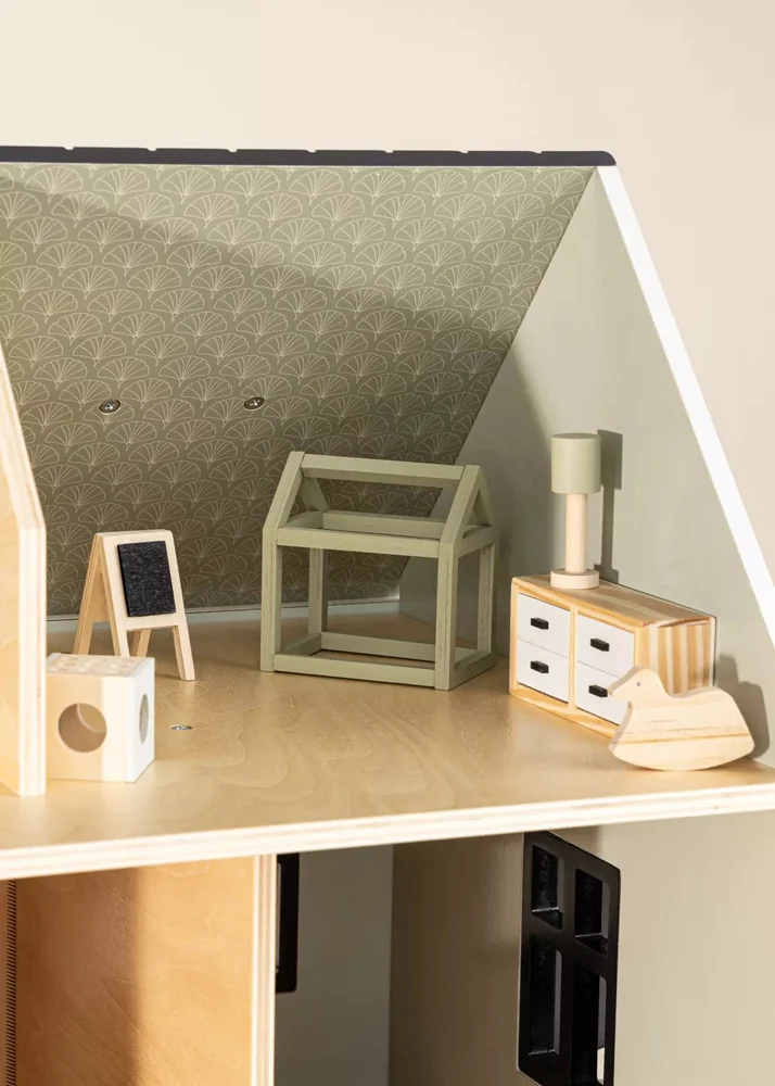 Coco Village Wooden Doll House Kids Room Furniture (7PCS) Soap - Image 17